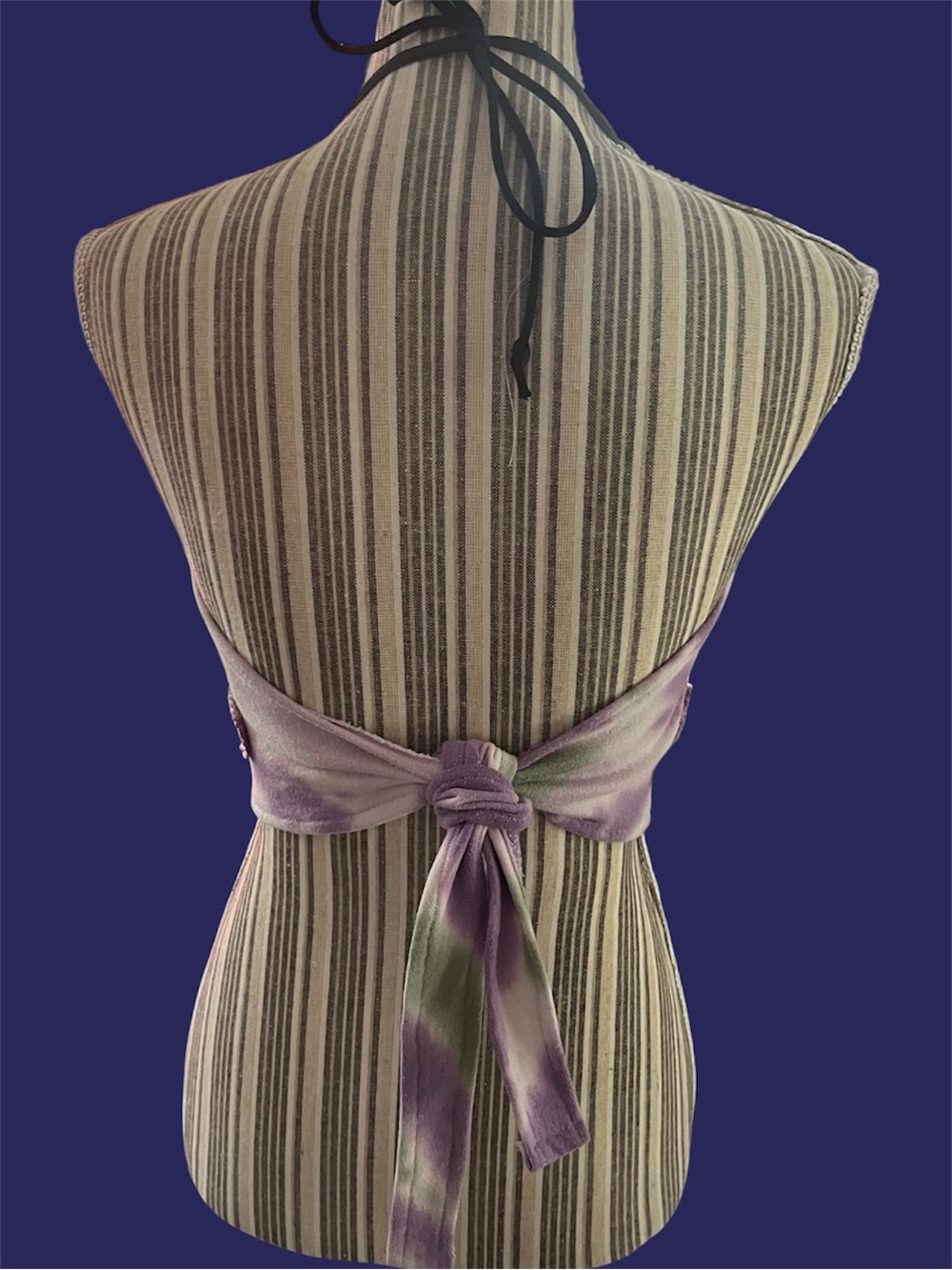 Handmade the Doors Graphic Halter Crop Top in Pink, Blue, and Green - Picture 6 of 9